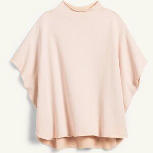 Frank & Eileen Audrey Funnel Neck Capelet Top Triple Fleece One Size Pink NWOT